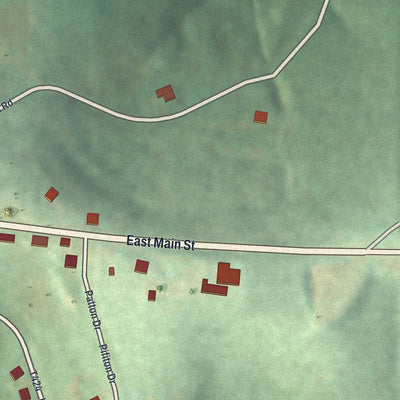 Second close-up of the map of West Middletown, Pennsylvania print showing more streets and buildings