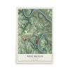 Map of West Mifflin, Pennsylvania, 12 x 18 inch unframed archival matte print