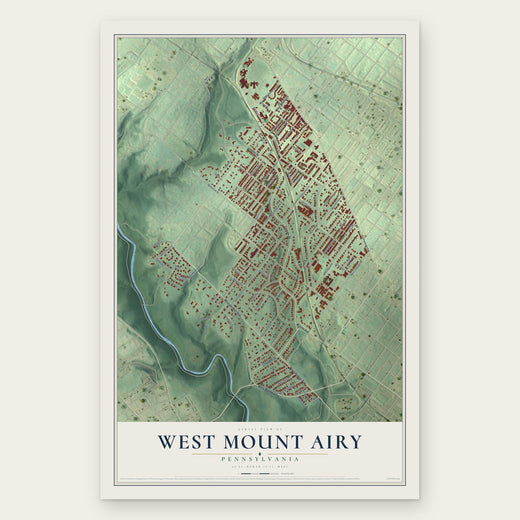 West Mount Airy, Pennsylvania map print, the full design