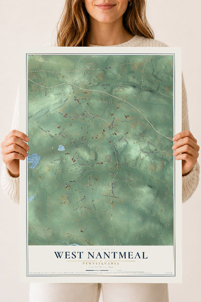 Map of West Nantmeal, Pennsylvania, 18 x 24 inch unframed archival matte print