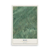 Map of West, Pennsylvania, 12 x 18 inch unframed archival matte print