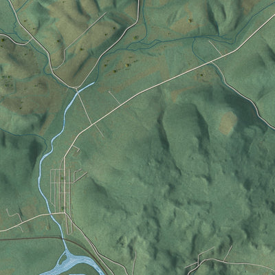 Close-up of the map of West, Pennsylvania print showing street and building detail