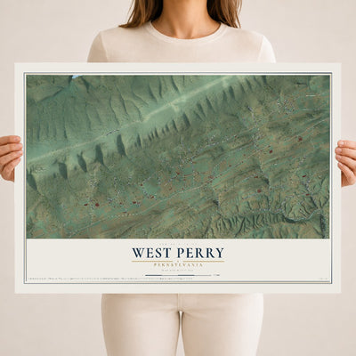 Map of West Perry, Pennsylvania, 18 x 24 inch unframed archival matte print