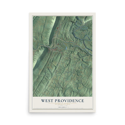 Map of West Providence, Pennsylvania, 12 x 18 inch unframed archival matte print