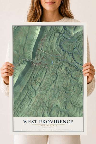 Map of West Providence, Pennsylvania, 18 x 24 inch unframed archival matte print