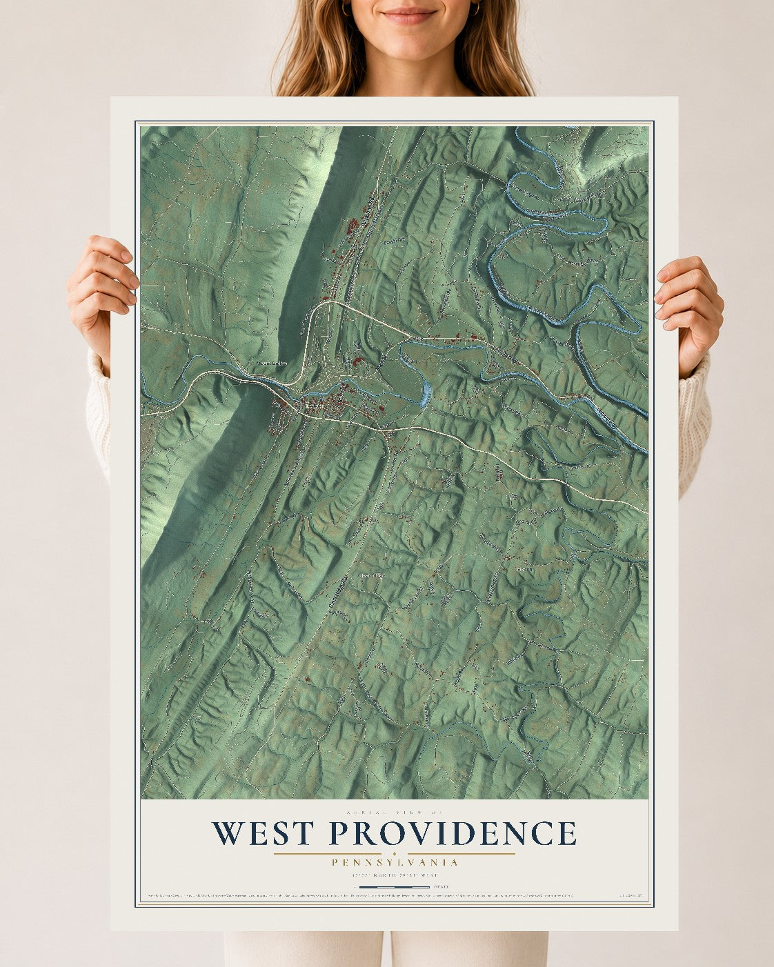 Map of West Providence, Pennsylvania, 24 x 36 inch unframed archival matte print