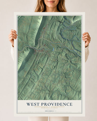 Map of West Providence, Pennsylvania, 24 x 36 inch unframed archival matte print