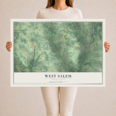 Map of West Salem, Pennsylvania, 24 x 36 inch unframed archival matte print