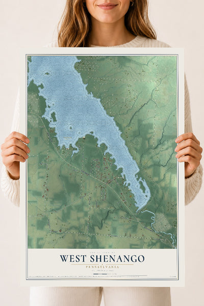 Map of West Shenango, Pennsylvania, 18 x 24 inch unframed archival matte print
