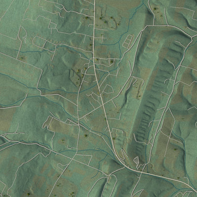 Close-up of the map of West St. Clair, Pennsylvania print showing street and building detail