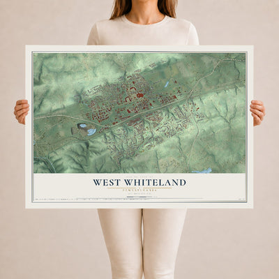 Map of West Whiteland, Pennsylvania, 24 x 36 inch unframed archival matte print