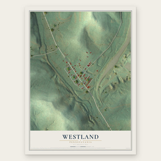 Westland, Pennsylvania map print, the full design