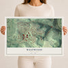 Map of Westwood, Pennsylvania, 12 x 18 inch unframed archival matte print