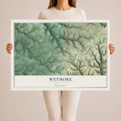 Map of Wetmore, Pennsylvania, 24 x 36 inch unframed archival matte print