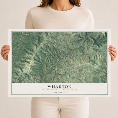 Map of Wharton, Fayette County, Pennsylvania, 12 x 18 inch unframed archival matte print