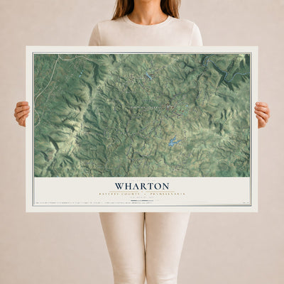 Map of Wharton, Fayette County, Pennsylvania, 24 x 36 inch unframed archival matte print
