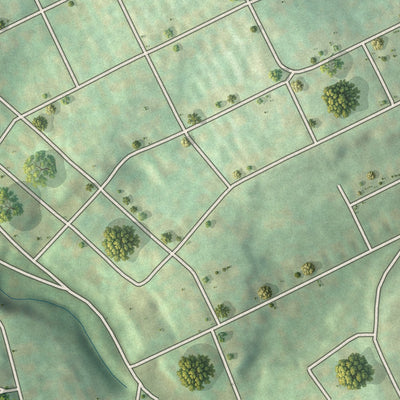 Second close-up of the map of Whitaker, Pennsylvania print showing more streets and buildings