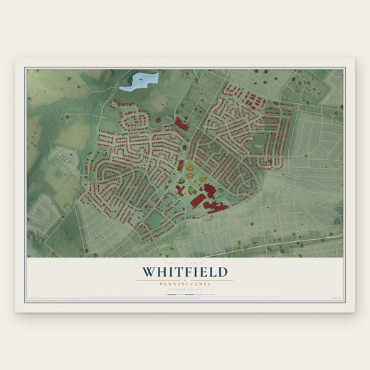 Whitfield, Pennsylvania map print, the full design
