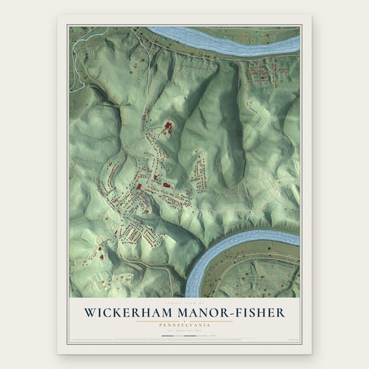 Wickerham Manor-Fisher, Pennsylvania map print, the full design