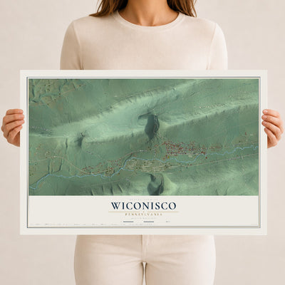 Map of Wiconisco, Pennsylvania, 12 x 18 inch unframed archival matte print