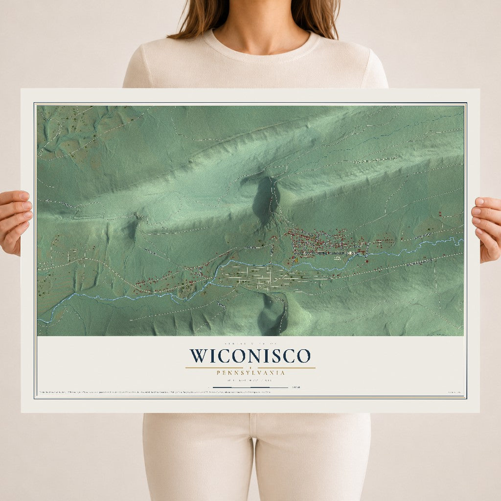 Map of Wiconisco, Pennsylvania, 18 x 24 inch unframed archival matte print