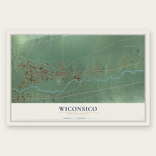 Wiconsico, Pennsylvania map print, the full design
