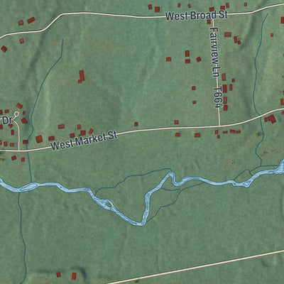 Second close-up of the map of Williams, Dauphin County, Pennsylvania print showing more streets and buildings
