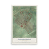 Map of Willow Grove, Pennsylvania, 12 x 18 inch unframed archival matte print