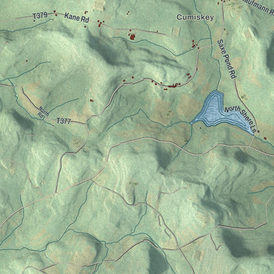 Second close-up of the map of Wilmot, Pennsylvania print showing more streets and buildings