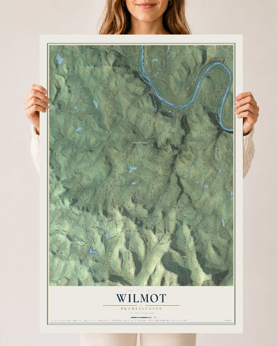 Map of Wilmot, Pennsylvania, 24 x 36 inch unframed archival matte print