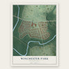 Winchester Park, Pennsylvania map print, the full design