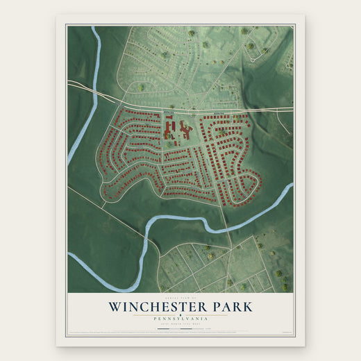 Winchester Park, Pennsylvania map print, the full design