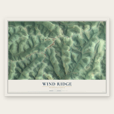 Wind Ridge, Pennsylvania map print, the full design