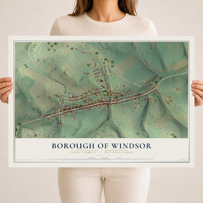 Map of the Borough of Windsor, York County, Pennsylvania, 18 x 24 inch unframed archival matte print