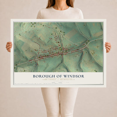 Map of the Borough of Windsor, York County, Pennsylvania, 24 x 36 inch unframed archival matte print