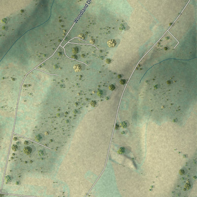 Second close-up of the map of Winterstown, Pennsylvania print showing more streets and buildings