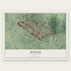 Wister, Pennsylvania map print, the full design