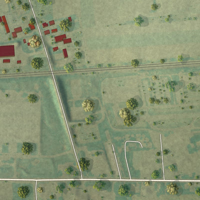 Close-up of the map of Witmer, Pennsylvania print showing street and building detail