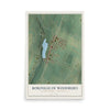 Map of the Borough of Woodbury, Bedford County, Pennsylvania, 12 x 18 inch unframed archival matte print
