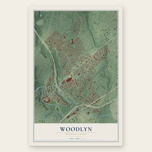 Woodlyn, Pennsylvania map print, the full design