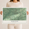 Map of Worcester, Pennsylvania, 12 x 18 inch unframed archival matte print
