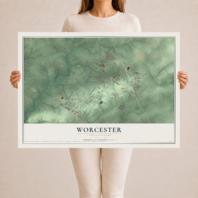 Map of Worcester, Pennsylvania, 24 x 36 inch unframed archival matte print