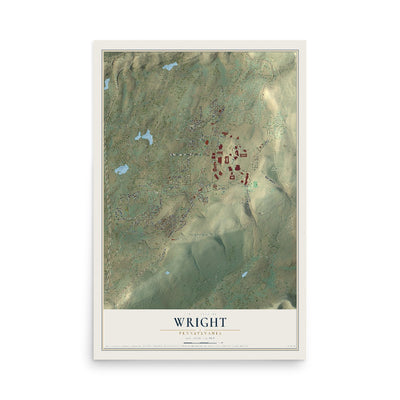 Map of Wright, Pennsylvania, 12 x 18 inch unframed archival matte print