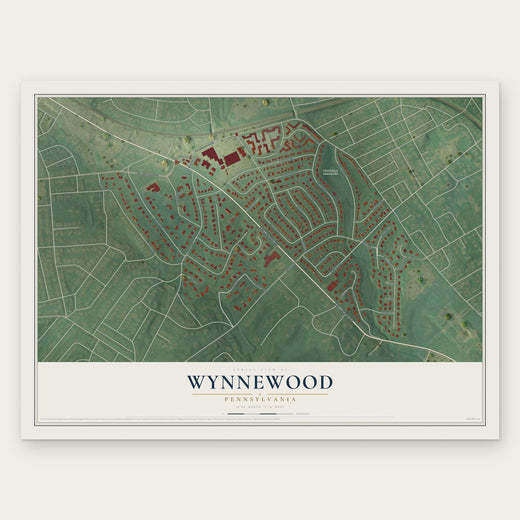 Wynnewood, Pennsylvania map print, the full design