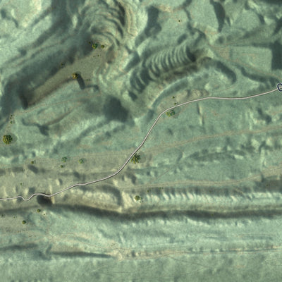 Close-up of the map of Zerbe, Pennsylvania print showing street and building detail