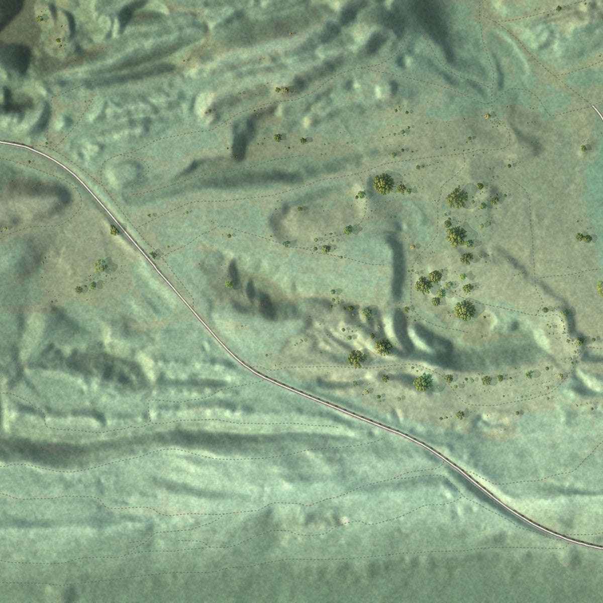 Second close-up of the map of Zerbe, Pennsylvania print showing more streets and buildings
