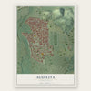 Aguilita, Puerto Rico map print, the full design