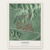 Animas, Puerto Rico map print, the full design