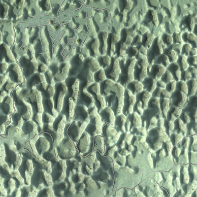 Close-up of the map of Barceloneta, Puerto Rico print showing street and building detail