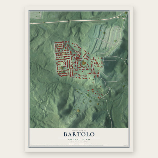 Bartolo, Puerto Rico map print, the full design